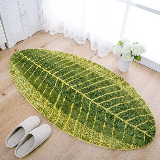 VelvetLeaf Badkamer Tapijt | Flocke badmat met luxe uitstraling en antisliptechnologi
