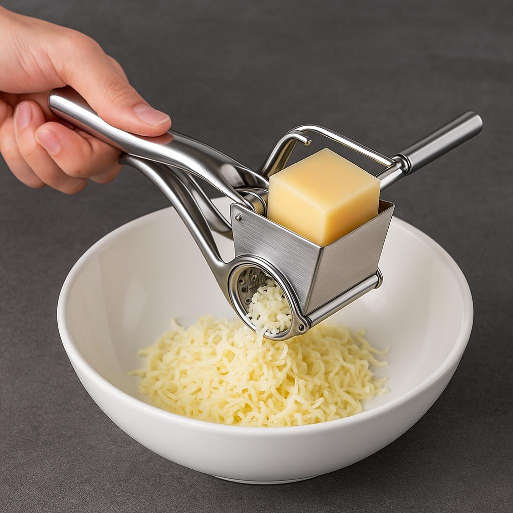 Handmatige Kaasrasp voor Koken en Serveren - Perfect voor Hobbykoks en Kaasliefhebbers