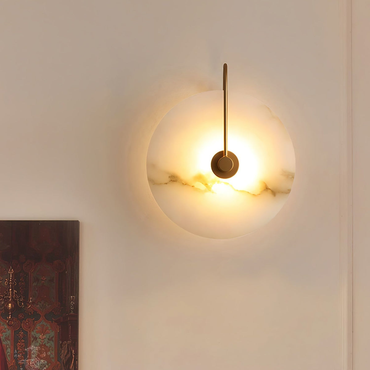 Kristy Alabaster LED Wandlamp Rond Iconisch Circulair