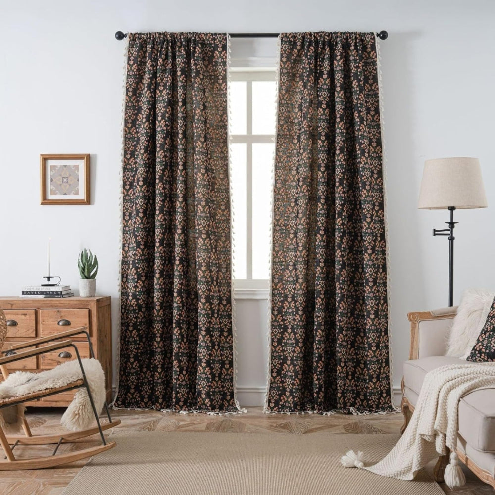 Wildflower Weave Tassel Gordijn
