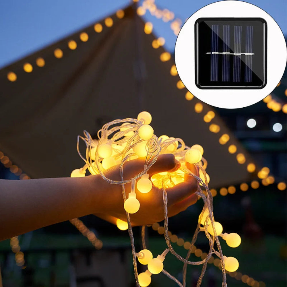 Zonne-energie LED Tuinlampen Waterdicht – Buitenverlichting voor Terras en Tuin, 10m met Automatische Sensor