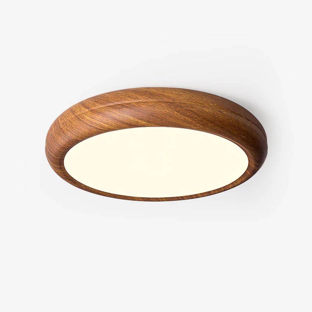 Houten Ronde Plafondlamp