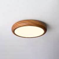 Houten Ronde Plafondlamp