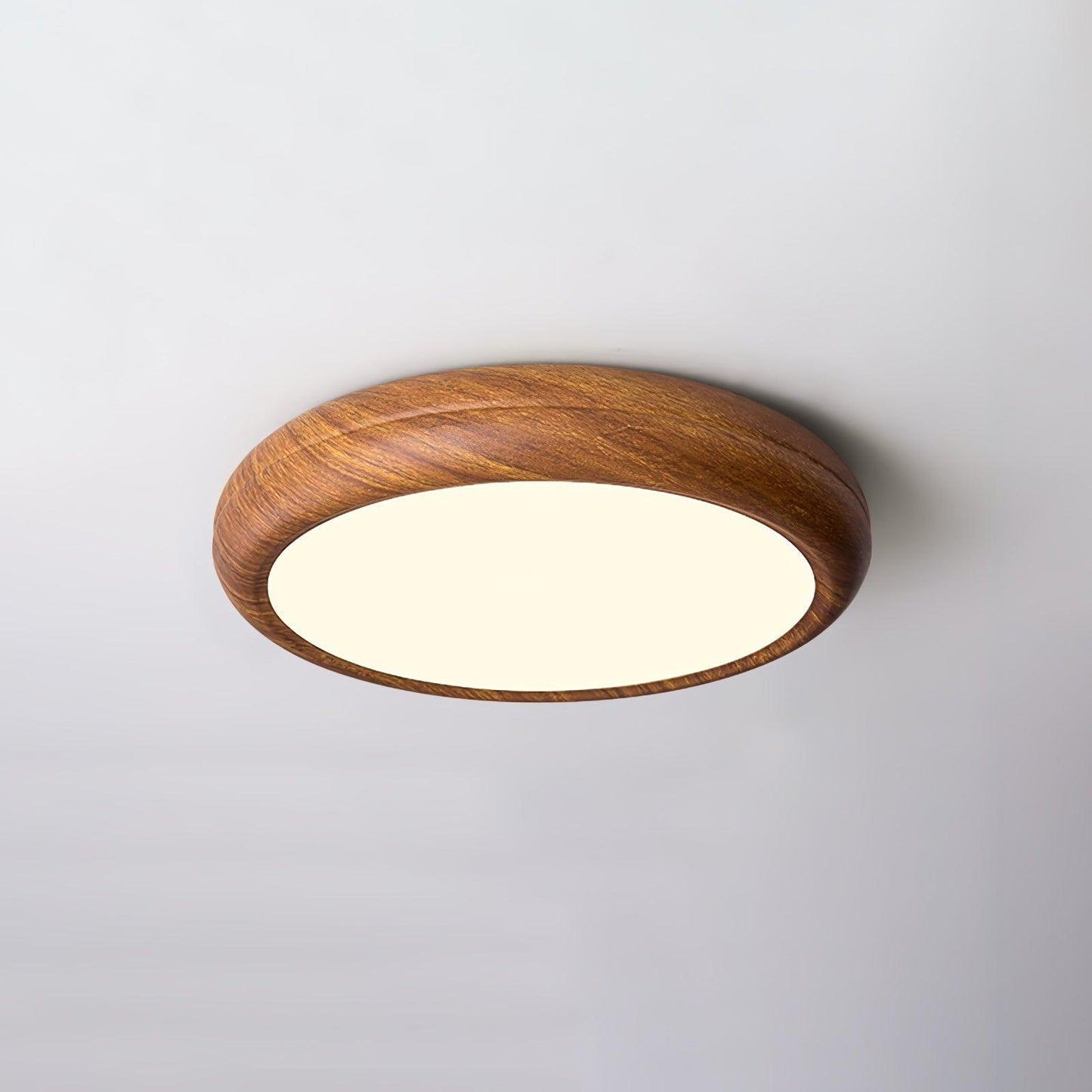 Houten Ronde Plafondlamp