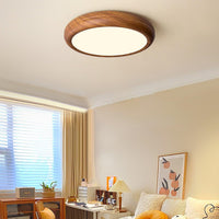 Houten Ronde Plafondlamp