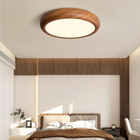 Houten Ronde Plafondlamp