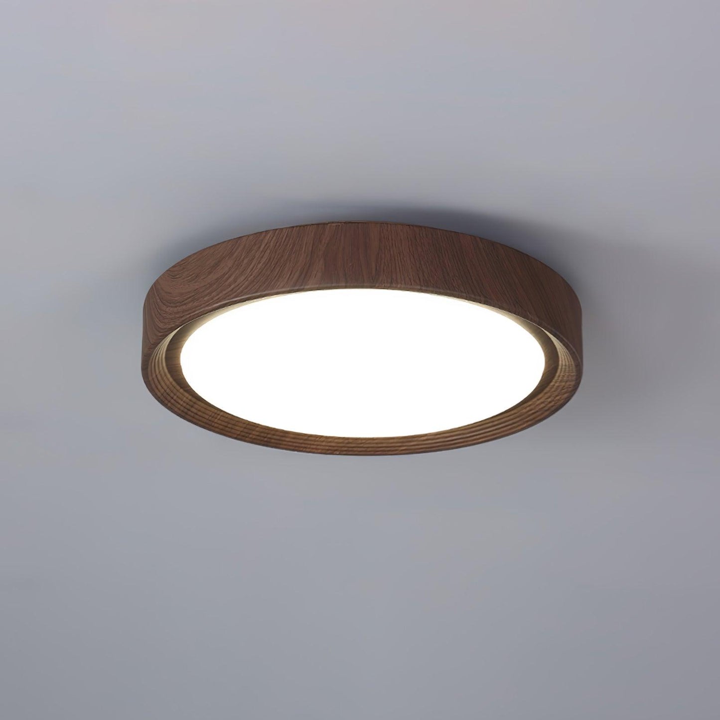 Houten Ronde Plafondlamp