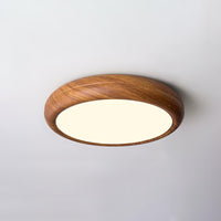 Houten Ronde Plafondlamp