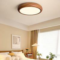 Houten Ronde Plafondlamp