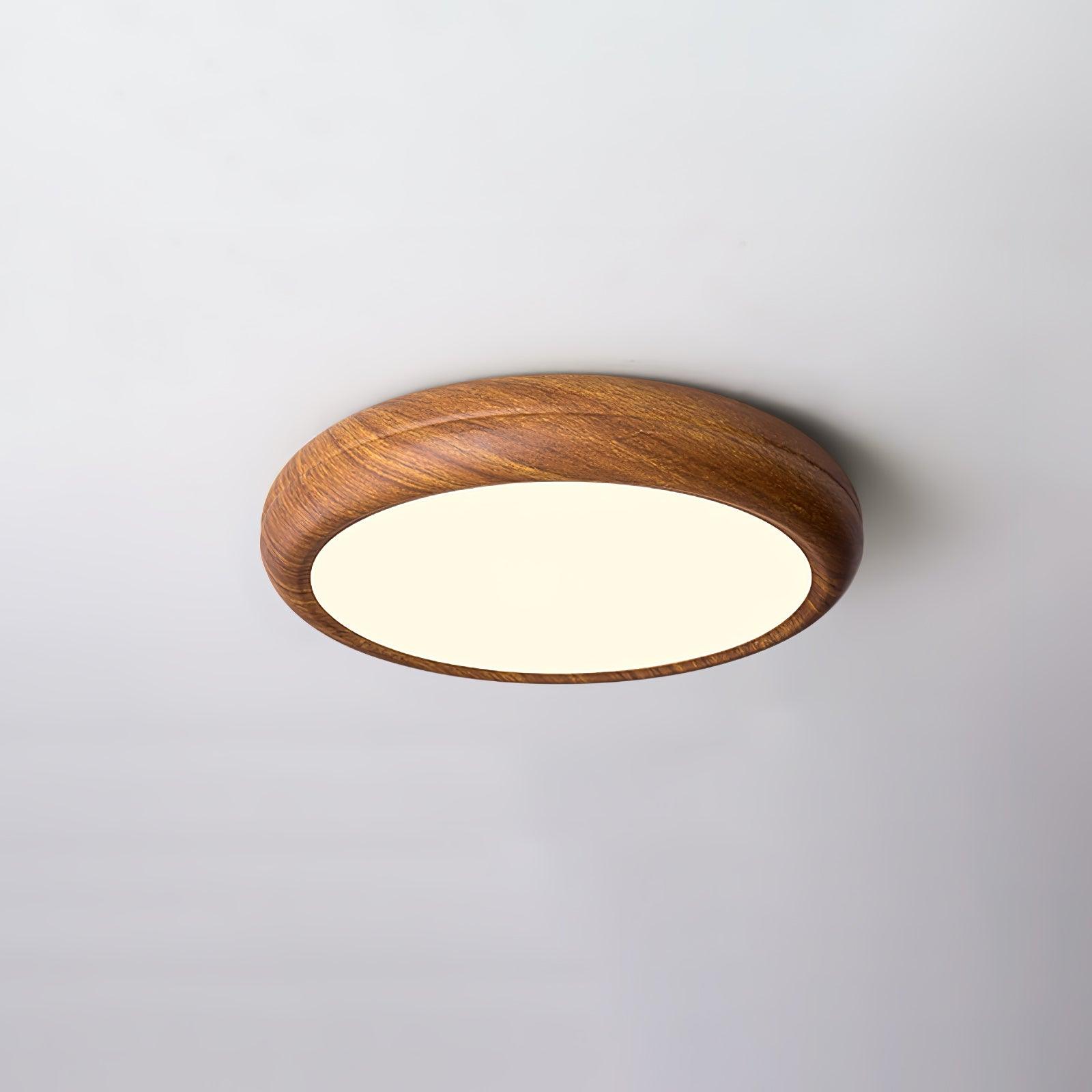 Houten Ronde Plafondlamp