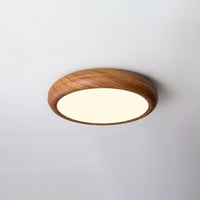 Houten Ronde Plafondlamp