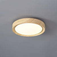 Houten Ronde Plafondlamp