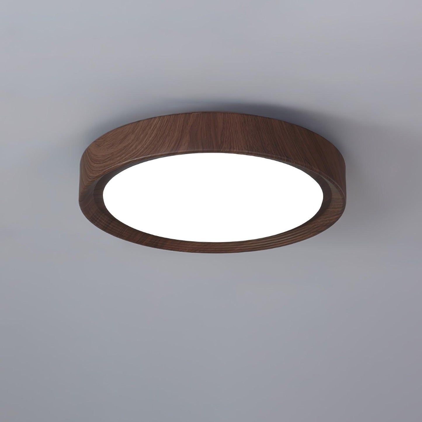 Houten Ronde Plafondlamp