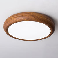 Houten Ronde Plafondlamp