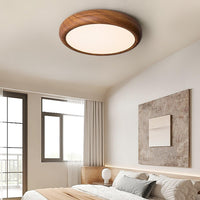 Houten Ronde Plafondlamp