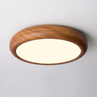 Houten Ronde Plafondlamp