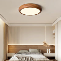Houten Ronde Plafondlamp