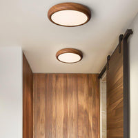 Houten Ronde Plafondlamp