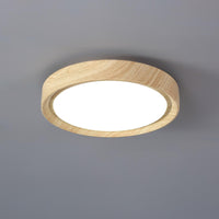 Houten Ronde Plafondlamp