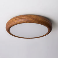 Houten Ronde Plafondlamp