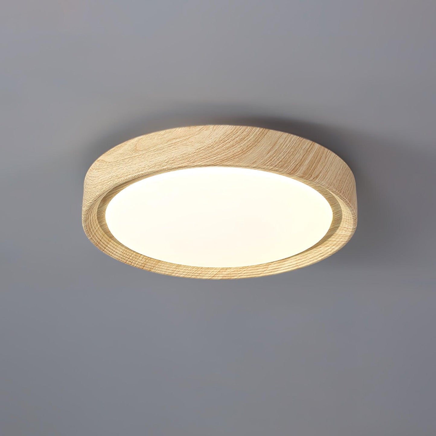 Houten Ronde Plafondlamp