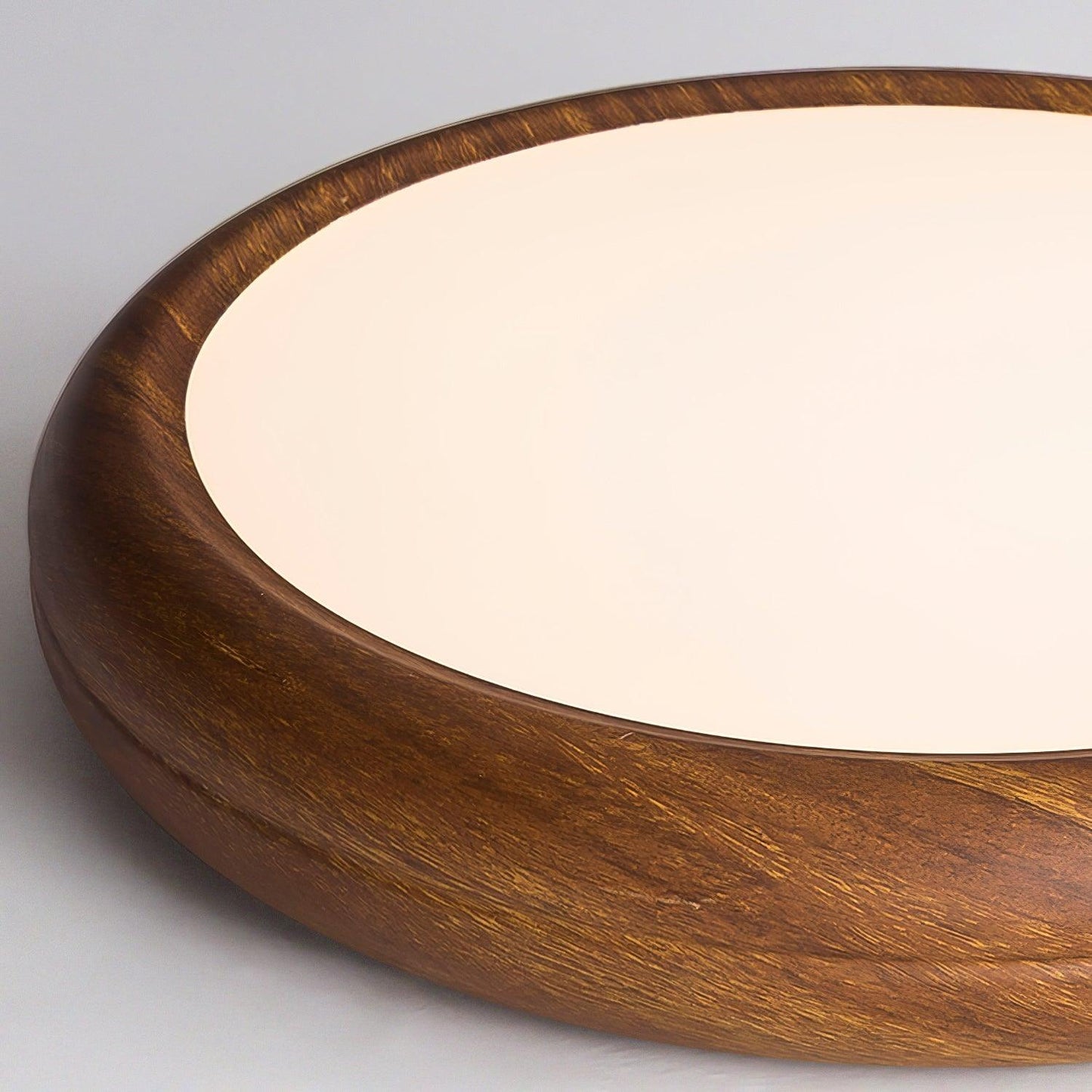 Houten Ronde Plafondlamp