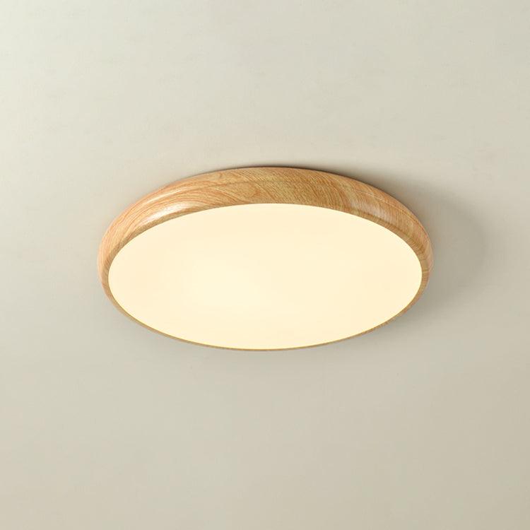 Houten Ronde Plafondlamp