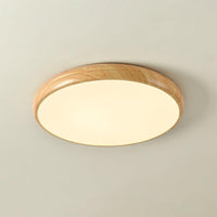 Houten Ronde Plafondlamp
