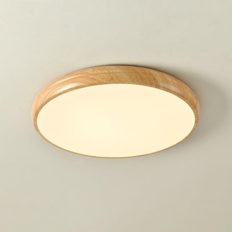 Houten Ronde Plafondlamp