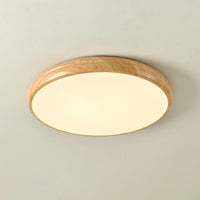 Houten Ronde Plafondlamp