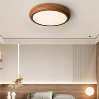 Houten Ronde Plafondlamp