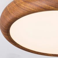 Houten Ronde Plafondlamp
