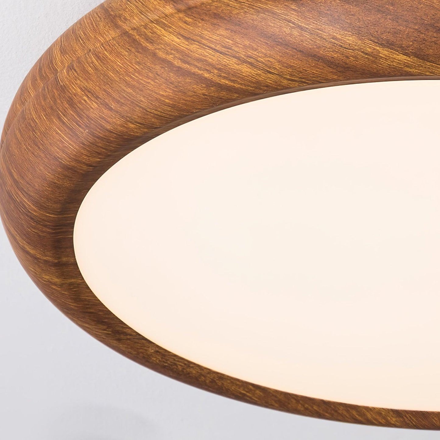 Houten Ronde Plafondlamp