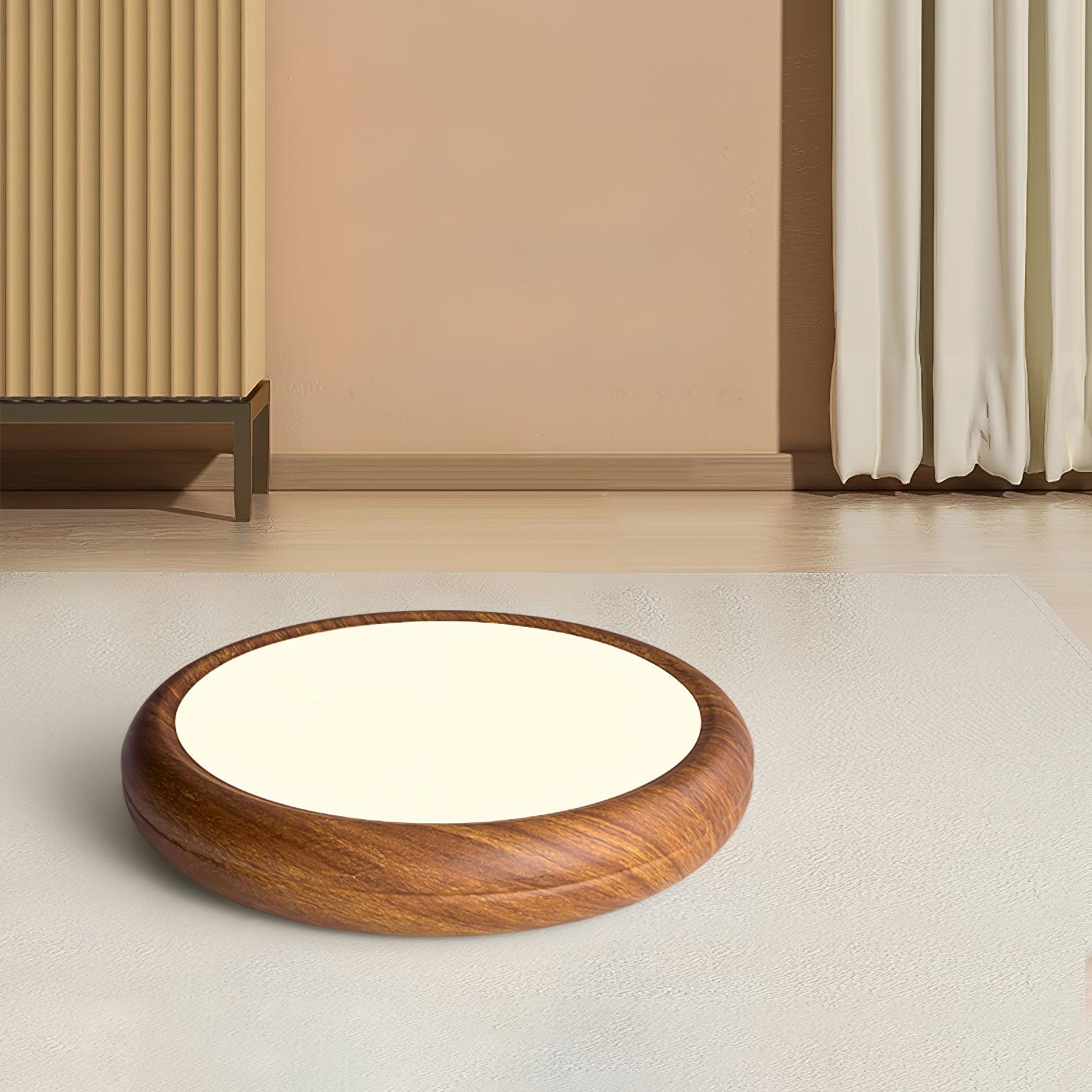Houten Ronde Plafondlamp