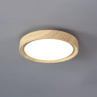 Houten Ronde Plafondlamp