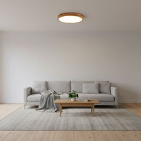 Moderne Noordse Ronde Houten LED Plafondlamp 1-Licht