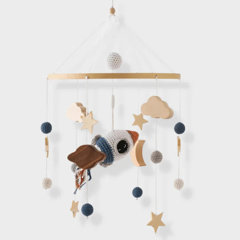 Mobiel voor Kinderen van Hout – Natuurlijke Mobiel voor Wiegen voor een Ontspannende Slaap en Decoratie van de Kinderkamer