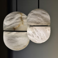 Strata Albast Hanglamp Capsule-Vorm