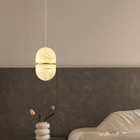 Strata Albast Hanglamp Capsule-Vorm