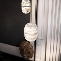 Strata Albast Hanglamp Capsule-Vorm