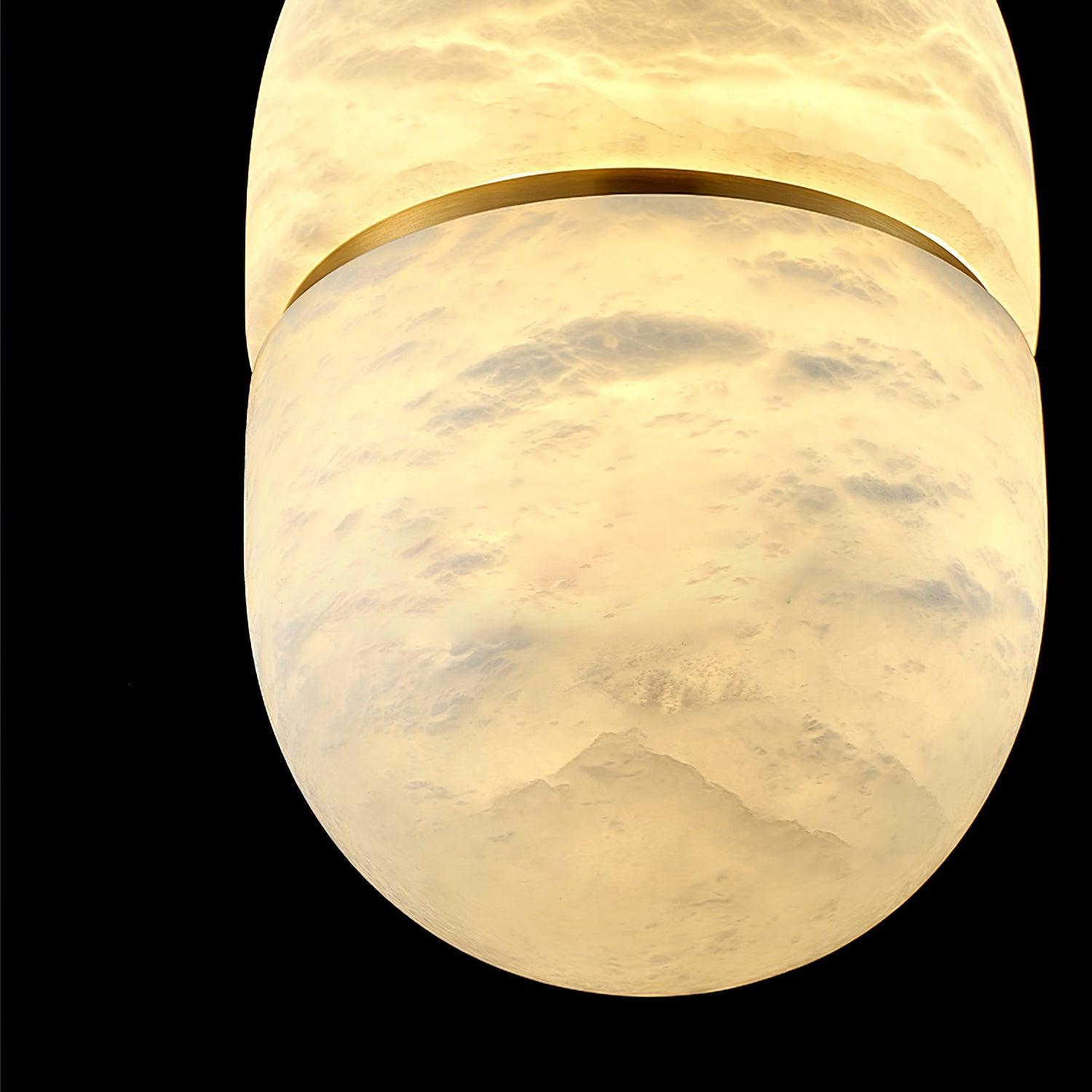 Strata Albast Hanglamp Capsule-Vorm