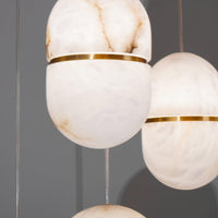 Strata Albast Hanglamp Capsule-Vorm