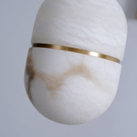 Strata Albast Hanglamp Capsule-Vorm