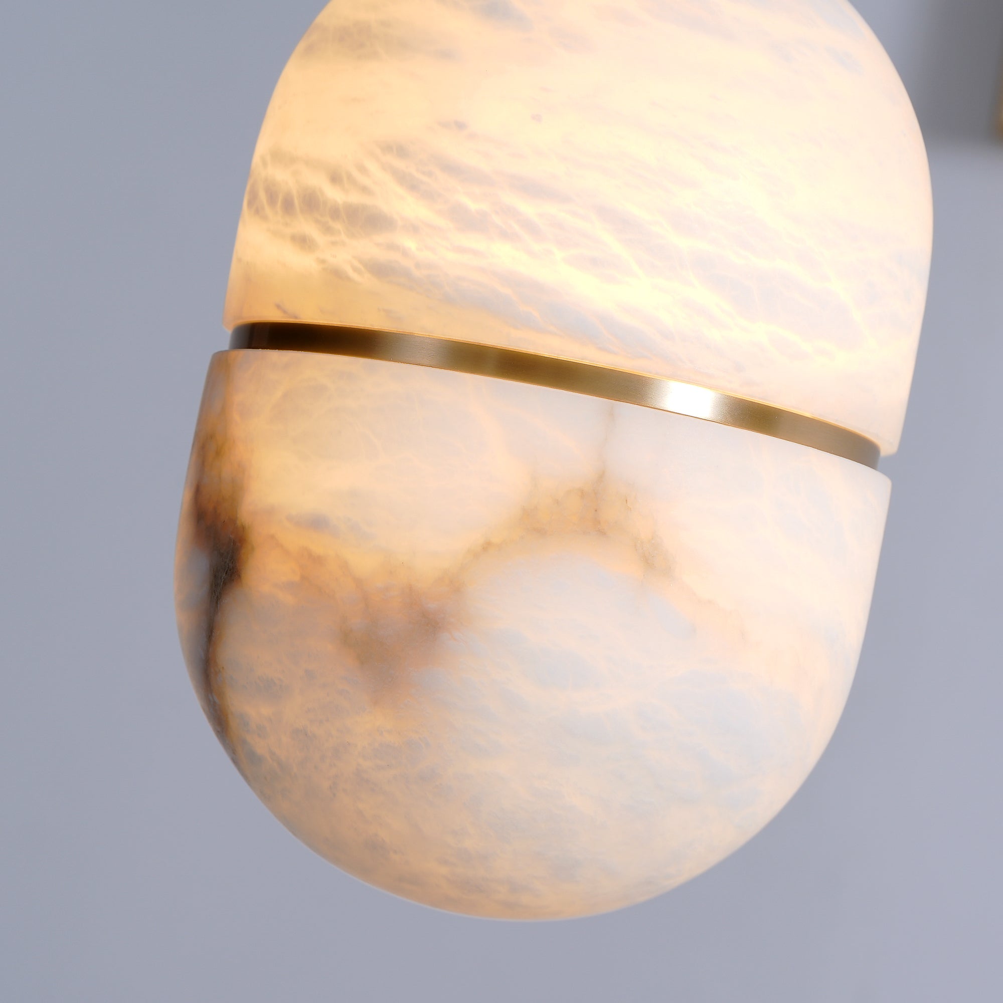 Strata Albast Hanglamp Capsule-Vorm