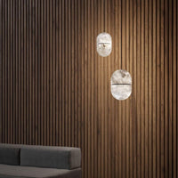 Strata Albast Hanglamp Capsule-Vorm