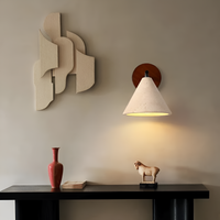 Geel Travertijn Kegelvormige LED Wandlamp