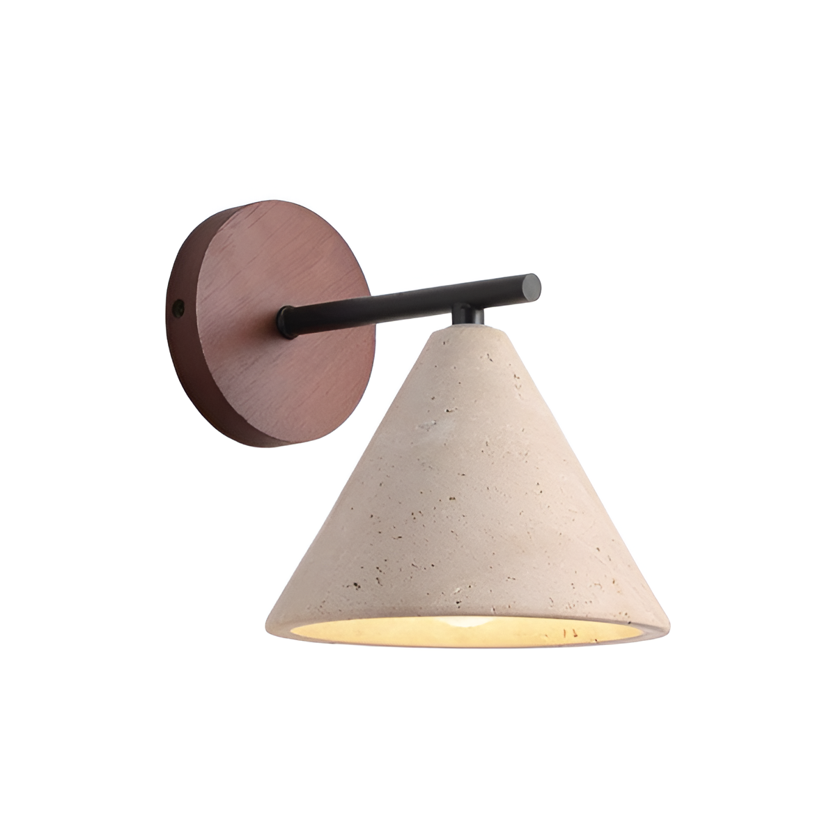 Geel Travertijn Kegelvormige LED Wandlamp