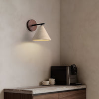 Geel Travertijn Kegelvormige LED Wandlamp