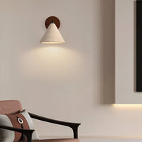 Geel Travertijn Kegelvormige LED Wandlamp