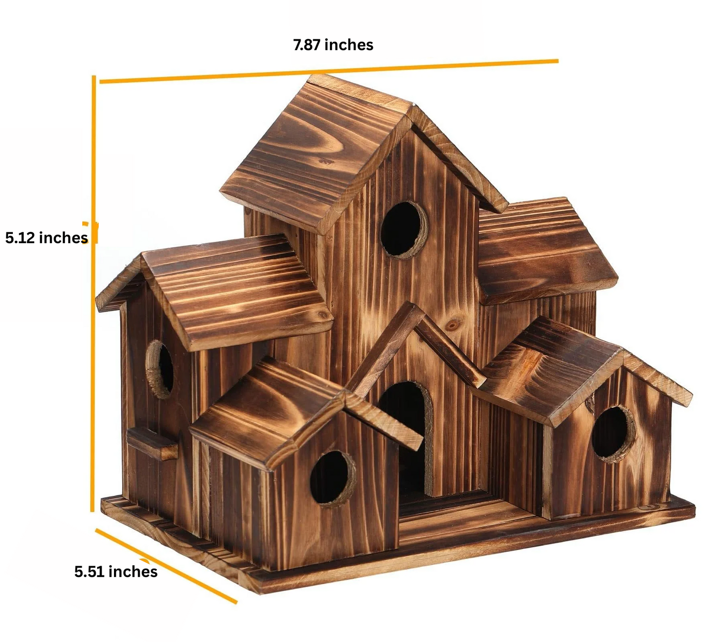 Skanto | Handgemaakt Houten Vogelhuis met 6 Gaten